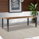 Ver imagem 5 de Mesa Sala de Jantar Cozinha Bladel 140cm Grafite Madeira Maciça Rustic Brown - Gran Belo