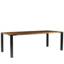 Ver imagem 1 de Mesa Sala de Jantar Cozinha Bladel 140cm Grafite Madeira Maciça Rustic Brown - Gran Belo