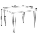 Ver imagem 3 de Mesa Sala de Jantar Cozinha Ludiana Quadrada 100cm Grafite Madeira Maciça Rustic Brown - Gran Belo
