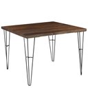 Ver imagem 1 de Mesa Sala de Jantar Cozinha Ludiana Quadrada 100cm Grafite Madeira Maciça Rustic Brown - Gran Belo