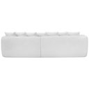 Ver imagem 4 de Sofá 4 Lugares com Chaise para Sala Living Orgânico 330cm Saad D06 Bouclê Off White - Lyam Decor