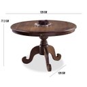 Ver imagem 2 de Mesa Redonda para Sala de Jantar 4 Lugares Halsey 120cm Canela - Gran Belo