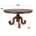 Ver imagem 2 de Mesa Redonda Sala de Jantar 6 Lugares Mariah 140cm Pé Torneado Canela - Gran Belo