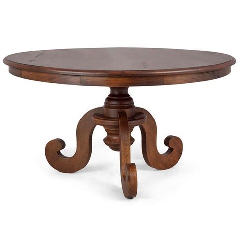 Mesa Redonda Sala de Jantar 6 Lugares Mariah 140cm Pé Torneado Canela - Gran Belo