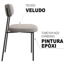 Ver imagem 3 de Kit 4 Cadeiras Estofadas Milli Veludo 401 F02 Cappucino - Mpozenato