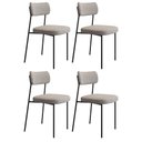 Ver imagem 1 de Kit 4 Cadeiras Estofadas Milli Veludo 401 F02 Cappucino - Mpozenato