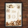 Quadro Caixa Porta Rolha de Vinho 33x43 cm (Com Led) Lojaria e Nerderia. wine collection preto - 1