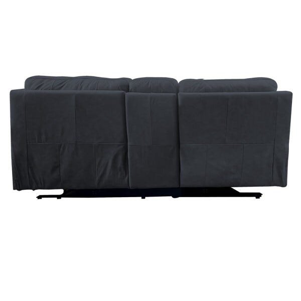 Sofá 2 Lugares Jacarta Reclinável Elétrico com Porta Copos 251cm Couro Grafiti - Idea Relax - 7
