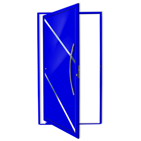 Porta Pivotante Alumínio Lambril Duna c/Puxador D.Azul 120 Brimak