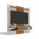 Ver imagem 2 de Painel para Tvs 65" Lisboa Off White e Cinamomo Ripado Bechara