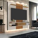 Ver imagem 1 de Painel para Tvs 65" Lisboa Off White e Cinamomo Ripado Bechara