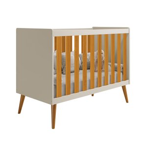 Berço Americano Multifuncional Isis 2 em 1 Vira Mini Cama Infantil Areia Fosco/ Savana Fosco- Reller