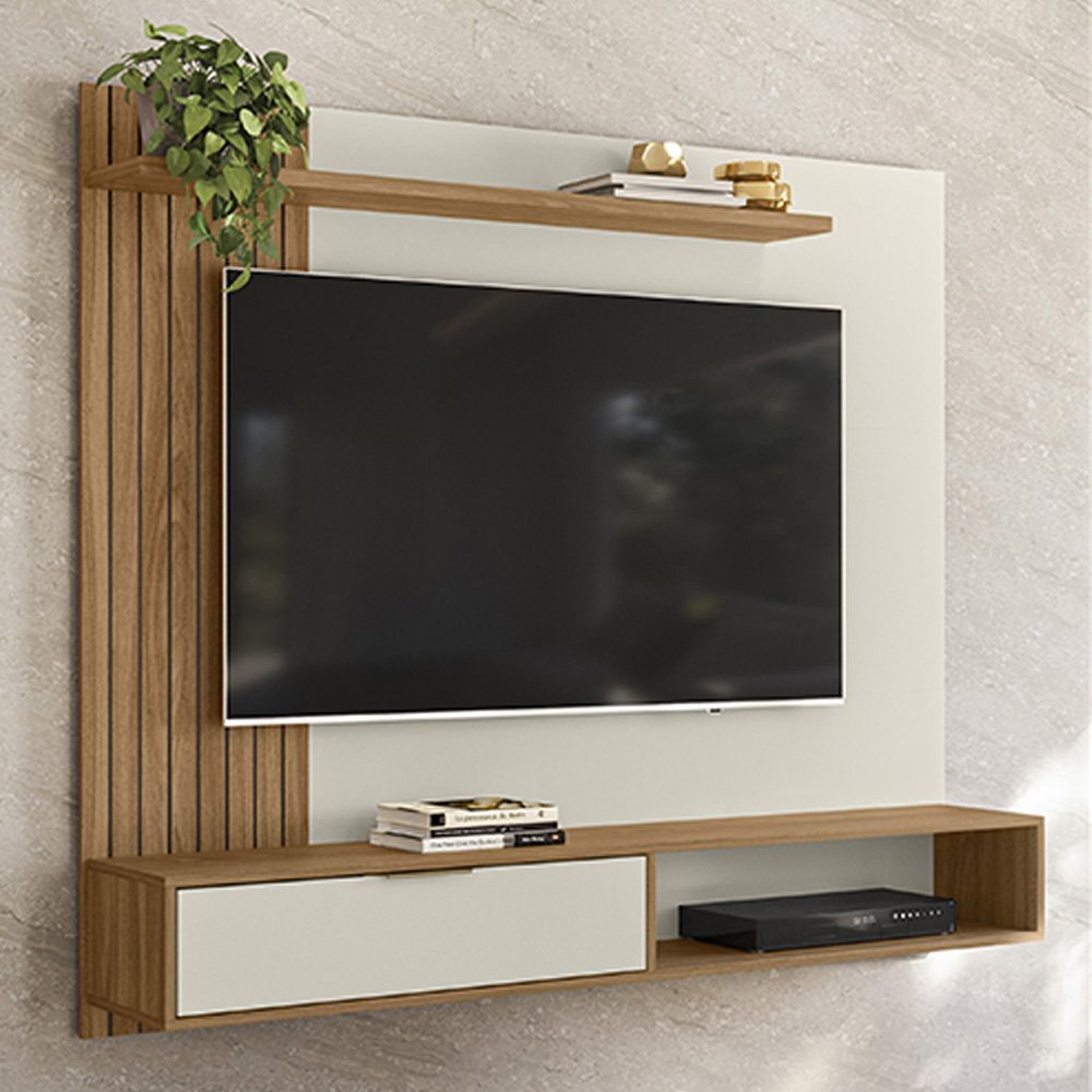 Painel Tv 65" Berlim Nature Off White Plla - 2