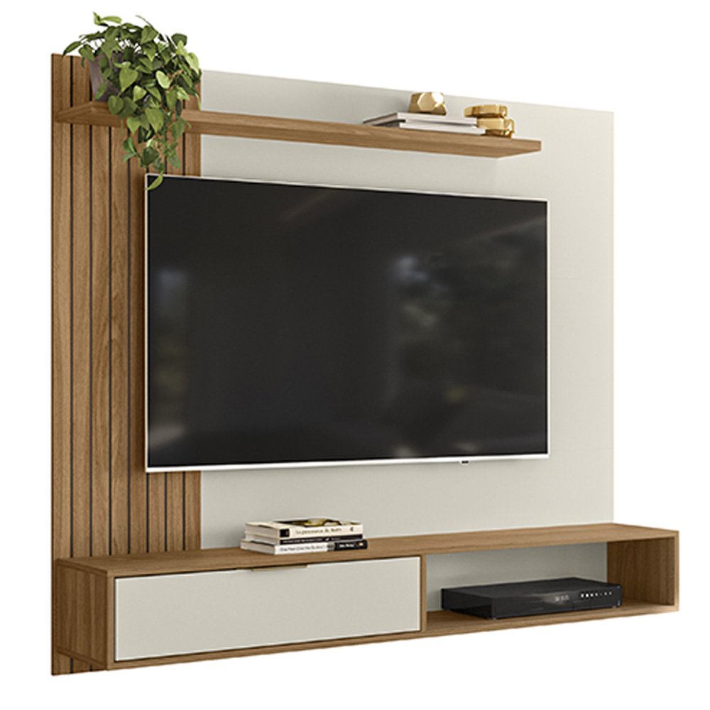 Ver imagem 1 de Painel Tv 65" Berlim Nature Off White Plla