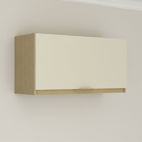 Armário Aéreo Cozinha 80 Cm Nanda 1 Porta Nature/arenas - Tecno Mobili