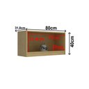 Ver imagem 4 de Armário Aéreo Cozinha 80 Cm Nanda 1 Porta Nature/arenas - Tecno Mobili