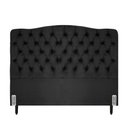 Ver imagem 2 de Cabeceira de Cama Box Casal 138 Cm Dunas Casavezi Suede Veludo Preto