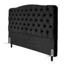 Ver imagem 1 de Cabeceira de Cama Box Casal 138 Cm Dunas Casavezi Suede Veludo Preto