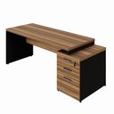Ver imagem 3 de Mesa Diretor 1,70m a 1,92m com Gaveteiro Pé Painel Ngp F5