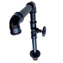 Ver imagem 2 de Torneira Design Industrial Clássica Luxo PVC 3/4" - Madareli - Preto
