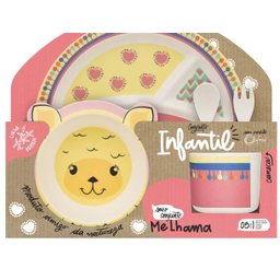 Conjunto Refeição Infantil 5 Peças Lhama - 4