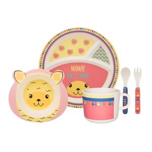 Conjunto Refeição Infantil 5 Peças Lhama