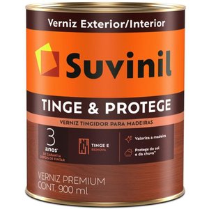 Verniz Tingidor Tinge & Protege 900ml Mogno - 57432111 - Suvinil Verniz 0,9l Tingidor Mogno