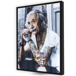 Quadro Grande Quarto Moderno Einstein Pixel - 1