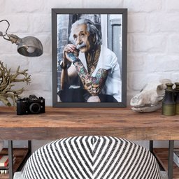 Quadro Grande Quarto Moderno Einstein Pixel - 3