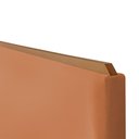 Ver imagem 3 de Cabeceira Cama Box Casal 1,40m Estofada Detalhe em Madeira Java Veludo Terracota