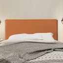 Ver imagem 2 de Cabeceira Cama Box Casal 1,40m Estofada Detalhe em Madeira Java Veludo Terracota