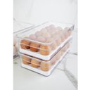 Ver imagem 4 de Kit 2 Organizadores Porta Ovos com Tampa Caixas de Armazenamento para Ovos 18 Un Cada Clear Fresh ou