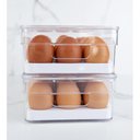Ver mais imagens de Kit 2 Organizadores Porta Ovos com Tampa Caixas de Armazenamento para Ovos 18 Un Cada Clear Fresh ou