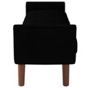 Ver imagem 5 de Puff Recamier Decorativo com Pés em Madeira 160 Cm Itália Bouclê Preto - Lyam Decor