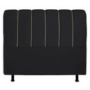Ver imagem 2 de Cabeceira Cama Box King Berlim 195cm Suede Preto
