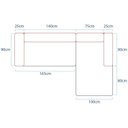 Ver imagem 5 de Sofá Modular Sala de Estar Decoração Luxo 265cm Lado Esquerdo Suede Celinne Luxuoso