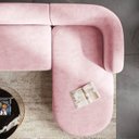 Ver imagem 6 de Sofá Modular Sala de Estar Decoração Luxo 265cm Lado Esquerdo Suede Celinne Luxuoso