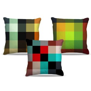 Combo de almofadas 45 x 45 cm (3und.) Nerderia e Lojaria geométrica 02 colorido