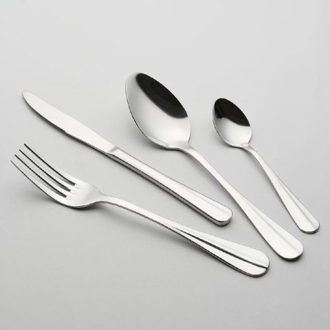 Kit 24 Talheres Faqueiro Home&co Filadelfia Aço Inox Prateado Faca Garfo Colher