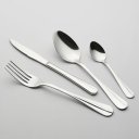 Ver imagem 1 de Kit 24 Talheres Faqueiro Home&co Filadelfia Aço Inox Prateado Faca Garfo Colher