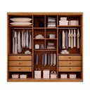 Ver imagem 2 de Guarda Roupa Casal 100% MDF com 3 Portas de Correr e 6 Gavetas com Espelho 241,2x218x55,5cm Cinamomo