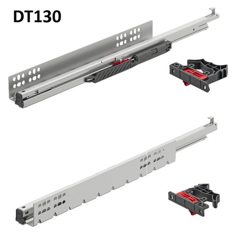 Corrediça Oculta com Amortecedor Hafele Dt 130 270 a 550mm 30 Kg Total Dt130 com Amortecedor 450mm