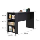 Ver imagem 3 de Bancada Mesa Gourmet Cozinha Preta 1,50m c/ Painel - Linha SUPREMA Luciane