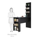 Ver imagem 5 de Bancada Mesa Gourmet Cozinha Preta 1,50m c/ Painel - Linha SUPREMA Luciane