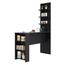 Ver imagem 2 de Bancada Mesa Gourmet Cozinha Preta 1,50m c/ Painel - Linha SUPREMA Luciane