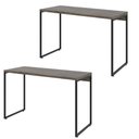 Ver imagem 1 de Kit 02 Mesas Para Escritório e Home Office Industrial Aspen 120 cm C01 Carvalho Dark - Lyam Decor