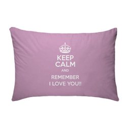 Fronha Para Travesseiros Nerderia e Lojaria keep calm and remember i love you rosa colorido - 1