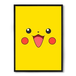 Quadro Decorativo 23x33cm Nerderia e Lojaria pikachu preto - 1