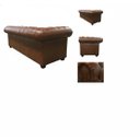Ver imagem 3 de Sofá 3 Lugares Chesterfield Couro Natural:456castanho