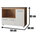 Ver imagem 4 de Balcão para Cooktop Ana 5 Bocas 3 Portas Savana Off White Moblis